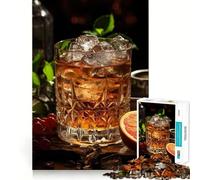 Rompecabezas Whiskey on Ice para Adultos 1000 Piezas Juego de Memoria Corte Fino Acabado Premium Forma entretenida de Pasar el Tiempo Libre (50x75cm)