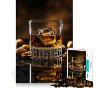 Rompecabezas Whiskey on The Rocks 1000 Piezas Juego Divertido sin Rebabas Piezas de Corte Limpio portátil Ideal para Viajes (38x52cm)