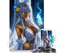 Rompecabezas White Fox Spirit de 1000 Piezas para Adolescentes Estimula la Mente Diversión sin Espacios Ajuste Entretenimiento cautivador para Interiores acogedores (38x52cm)
