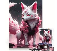 Rompecabezas White Sakura Kitsune de 1000 Piezas para Adolescentes, Ideal para Hacer Ejercicio, Practicar Ocio y como Regalo de cumpleaños (38x52cm)