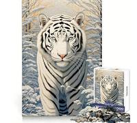Rompecabezas White Tiger Reign para Adultos, 1000 Piezas, Ejercicio Mental, Entretenimiento Tranquilo, tamaño (38x52cm)