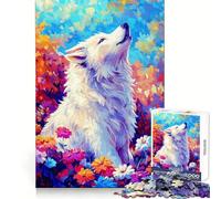 Rompecabezas White Wolf de 1000 Piezas para Adolescentes Desarrolla la Capacidad analítica, facilita la relajación y Tiene un Acabado Impecable (50x75cm)