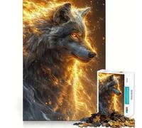 Rompecabezas White Wolf Energy de 1000 Piezas Juguete de construcción Focus Ajuste Firme Montaje Seguro Juguete de Entretenimiento para Interiores (38x26cm)