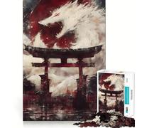 Rompecabezas White Wolf Spirit Gate de 1000 Piezas Diversión para ejercitar la Memoria Bordes Lisos Encaje Forma Divertida de llenar Las Horas Libres (50x75cm)