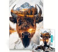 Rompecabezas Wild Spirit of The Prairie de 1000 Piezas para Adultos Juego Que estimula la Mente Superficie Lisa y sin Rebabas Un pasatiempo Fascinante para los Momentos de Ocio (38x26cm)