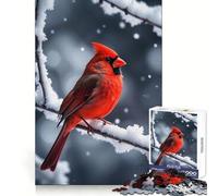 Rompecabezas Winter Cardinal para Adolescentes de 1000 Piezas Entrenamiento de concentración Actividad de Ocio Encaja Perfectamente Regalo Original (50x75cm)