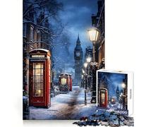 Rompecabezas Winter City Glow de 1000 Piezas Piensa, Entrena, Disfruta, Fin de Semana, Bordes definidos, Sorpresa de cumpleaños (38x26cm)