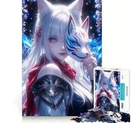 Rompecabezas Wisteria Fox Anime de 1000 Piezas para Adolescentes,Juego de Memoria y concentración,Calidad Profesional,Ideal para Relajarse en Grupo (38x52cm)