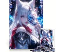 Rompecabezas Wisteria Fox Anime para Adultos, 1000 Piezas, Ejercicio Cerebral, Escape Relajante, Corte de precisión, Ideal (50x75cm)