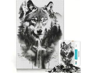 Rompecabezas Wolf by The Falls para Adultos,1000 Piezas,Juego para estimular la Mente,Piezas de Ajuste preciso y sin Costuras,Actividad Relajante para Grupos en Interiores (38x52cm)