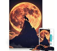 Rompecabezas Wolf Colorful Mountain de 1000 Piezas para Adultos Juego Que estimula la Mente Superficie Lisa y sin Rebabas Un pasatiempo Fascinante para los Momentos de Ocio (38x26cm)