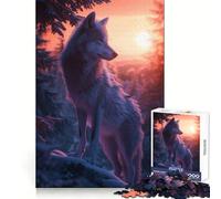 Rompecabezas Wolf Elegant Sunset de 1000 Piezas para Adolescentes Desarrolla la Capacidad analítica, facilita la relajación y Tiene un Acabado Impecable (38x26cm)