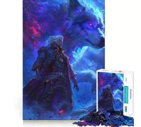 Rompecabezas Wolf Guardian 1000 Piezas Juego de Habilidades mentales Corte láser Tiempo de relajación Ejercicio Mental en casa (38x26cm)