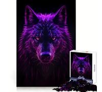 Rompecabezas Wolf Magenta Neon de 1000 Piezas para Adolescentes: Entrenamiento Inteligente, pasatiempo Acogedor, Corte Impecable, Sorpresa de cumpleaños (38x26cm)