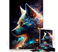 Rompecabezas Wolf Space para Adultos, 1000 Piezas, Ejercicio Mental, Ocio Consciente, Cierre Seguro, (50x75cm)