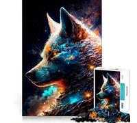 Rompecabezas Wolf Space para Adultos,1000 Piezas,Juego de Entrenamiento cognitivo,Encaje Huecos,Actividad Relajante para la Mente (38x26cm)