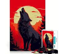 Rompecabezas Wolf Vector 1000 Juego Mental Divertido con Piezas de Ajuste preciso y sin Costuras Actividad Relajante para Grupos en Interiores (50x75cm)