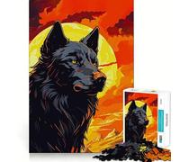 Rompecabezas Wolf Vector de 1000 Piezas para Adolescentes,Juego de Entrenamiento cognitivo,Ajuste Espacios,Compacto,Divertido para Jugar en Familia (50x75cm)