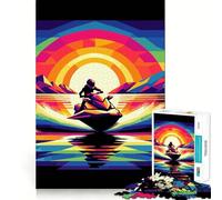 Rompecabezas WPAP para Motos acuáticas personales para Adultos, 1000 Piezas, lógica Clara, Juguete, pasatiempo Tranquilo, Corte Perfecto, Regalo Elegante (38x52cm)