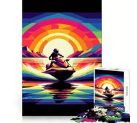 Rompecabezas WPAP para Motos acuáticas personales para Adultos, 1000 Piezas, lógica Clara, Juguete, pasatiempo Tranquilo, Corte Perfecto, Regalo Elegante (38x52cm)