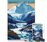 Rompecabezas Wrangell St Elias de 1000 Piezas para Adultos Ejercicio cognitivo, Relajante y Divertido Sin Bordes ásperos (50x75cm)