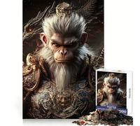 Rompecabezas Wukong, el Rey Mono, 1000 Piezas para Adolescentes Potencia la Mente, Entretenimiento Tranquilo, Bordes Uniformes, (50x75cm)