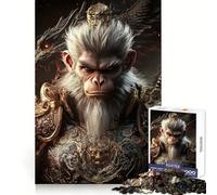 Rompecabezas Wukong, el Rey Mono, 1000 Piezas para Adultos Estimula la Memoria cognitiva Escape Tranquilo Corte preciso Regalo de Temporada (38x52cm)