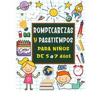 Rompecabezas y pasatiempos para niños de 5 a 7 años: Sopa de letras, Sudoku, Unir los puntos, Laberintos, Tic tac toe, Dibujar, páginas para colorear