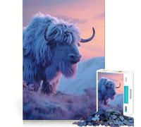 Rompecabezas Yak Aesthetic Sunset 1000 diversión cognitiva,componentes Resistentes y de Corte Limpio Momento de Tranquilidad y Ejercicio Mental en casa (50x75cm)