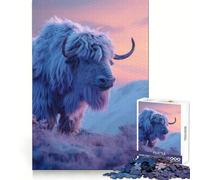 Rompecabezas Yak Aesthetic Sunset de 1000 Piezas para Adolescentes desafío Mental, Ocio Relajado, Ajuste (38x26cm)