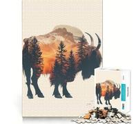 Rompecabezas Yak Animal Forest para Adultos,1000 Piezas,para desarrollar la Memoria,Ajuste Estable,sin Piezas Que se muevan,Compacto,Ideal para Jugar en Familia (38x52cm)