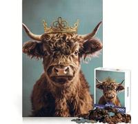 Rompecabezas Yak King Pastel Crown de 1000 Piezas para Adolescentes Entrenamiento de concentración, Escape Tranquilo, unión Perfecta, Regalo considerado (38x52cm)