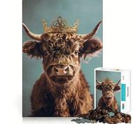 Rompecabezas Yak King Pastel Crown para Adultos,1000 Piezas,estimulación Mental,Juego de Corte preciso,alineación, Actividad para Fortalecer los Lazos Familiares (38x26cm)