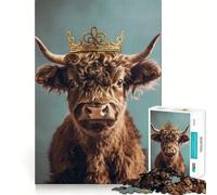 Rompecabezas Yak King Pastel Crown para Adultos,1000 Piezas,estimulación Mental,Juego de Corte preciso,alineación, Actividad para Fortalecer los Lazos Familiares (38x52cm)