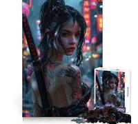 Rompecabezas Yakuza Girl Beauty de 1000 Piezas para Adultos Pensamiento estratégico Escape pacífico Ajuste preciso Regalo Encantador (38x52cm)