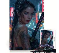 Rompecabezas Yakuza Girl Beauty de 1000 Piezas para Adultos Pensamiento estratégico, Momentos de Ocio agradables, diseño Limpio, Regalo de Invierno (38x52cm)