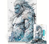 Rompecabezas Yeti Illustration de 1000 Piezas Diversión para ejercitar la Mente Piezas de Ajuste preciso Un pasatiempo Fascinante para los Momentos de Ocio (38x52cm)
