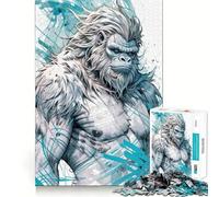 Rompecabezas Yeti Illustration de 1000 Piezas,Juego de ingenio,Troquelado de Alta precisión,pasatiempo Fascinante para Momentos de Ocio (38x26cm)