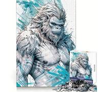 Rompecabezas Yeti Illustration de 1000 Piezas para Adultos Pensamiento estratégico Escape Tranquilo Ajuste preciso Regalo Encantador (50x75cm)