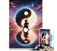 Rompecabezas Yin y Yang Armonía 1000 Piezas Ejercicio Mental Divertido Ajuste Piezas precisas Una Forma entretenida de Pasar el Tiempo Libre (50x75cm)