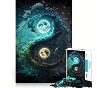 Rompecabezas Yin y Yang de 1000 Piezas Entrenamiento Cerebral Divertido,Piezas de Ajuste preciso Un pasatiempo Fascinante para los Momentos de Ocio (38x26cm)