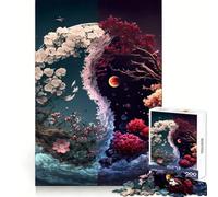 Rompecabezas Yin y Yang de 1000 Piezas para Adolescentes Desarrollo de Habilidades analíticas, escapada Tranquila, unión (38x52cm)