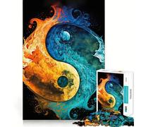 Rompecabezas Yin y Yang de 1000 Piezas para ejercitar la Mente Juego de Troquelado de Alta precisión Un pasatiempo Fascinante para los Momentos de Ocio (38x52cm)