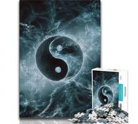 Rompecabezas Yin y Yang en Blanco y Negro para Adolescentes 1000 Piezas para Adultos Juguetes educativos interacción Entre Padres e Hijos (50x75cm)