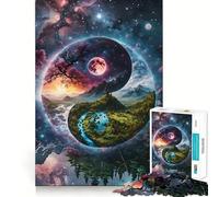 Rompecabezas Yin y Yang para Adultos,1000 Piezas,Juego de concentración Mental, Corte láser,Actividad Nocturna Divertida para Toda la Familia (38x52cm)