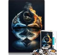 Rompecabezas Yin y Yang para Adultos y Adolescentes, Ideal para Pasar el rato, para aliviar el estrés y entretener a los Padres e Hijos (tamaño 75x50cm)