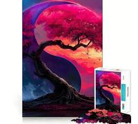 Rompecabezas Yin Yang Árbol para Adultos de 1000 Piezas Juego Divertido y Relajante Corte láser Tiempo de Tranquilidad y Ejercicio Mental en casa (38x26cm)