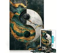 Rompecabezas Yin Yang Kintsugi de 1000 Piezas Ejercicio Mental Divertido Piezas de Ajuste preciso Una Forma entretenida de Pasar el Tiempo Libre (38x52cm)