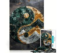 Rompecabezas Yin Yang Kintsugi Harmony para Adultos,1000 Piezas,Juego para estimular la Mente,Piezas de Ajuste preciso y sin Costuras,Actividad Relajante para Grupos en Interiores (50x75cm)