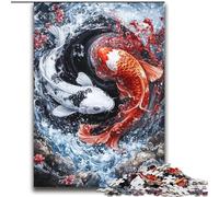 Rompecabezas Yin Yang Koi de 2000 Piezas para Adolescentes Interacción Entre Padres e Hijos Que Reduce el estrés (70x100cm)